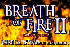 Breath of Fire 2 Color Restoration Title Screen